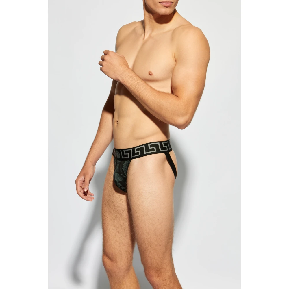 Versace Gestreepte jockstraps Gray Heren