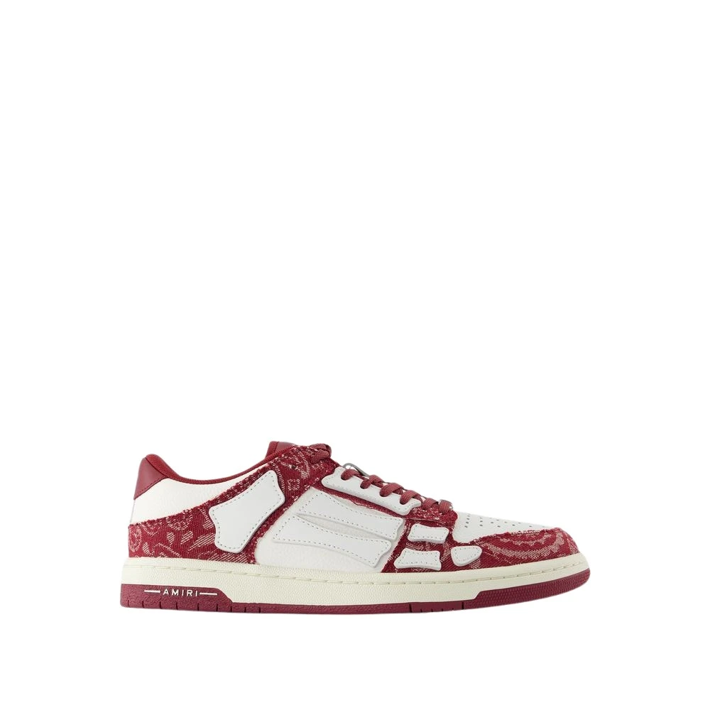 Amiri Burgundy Läder Låg Topp Sneakers Red, Herr