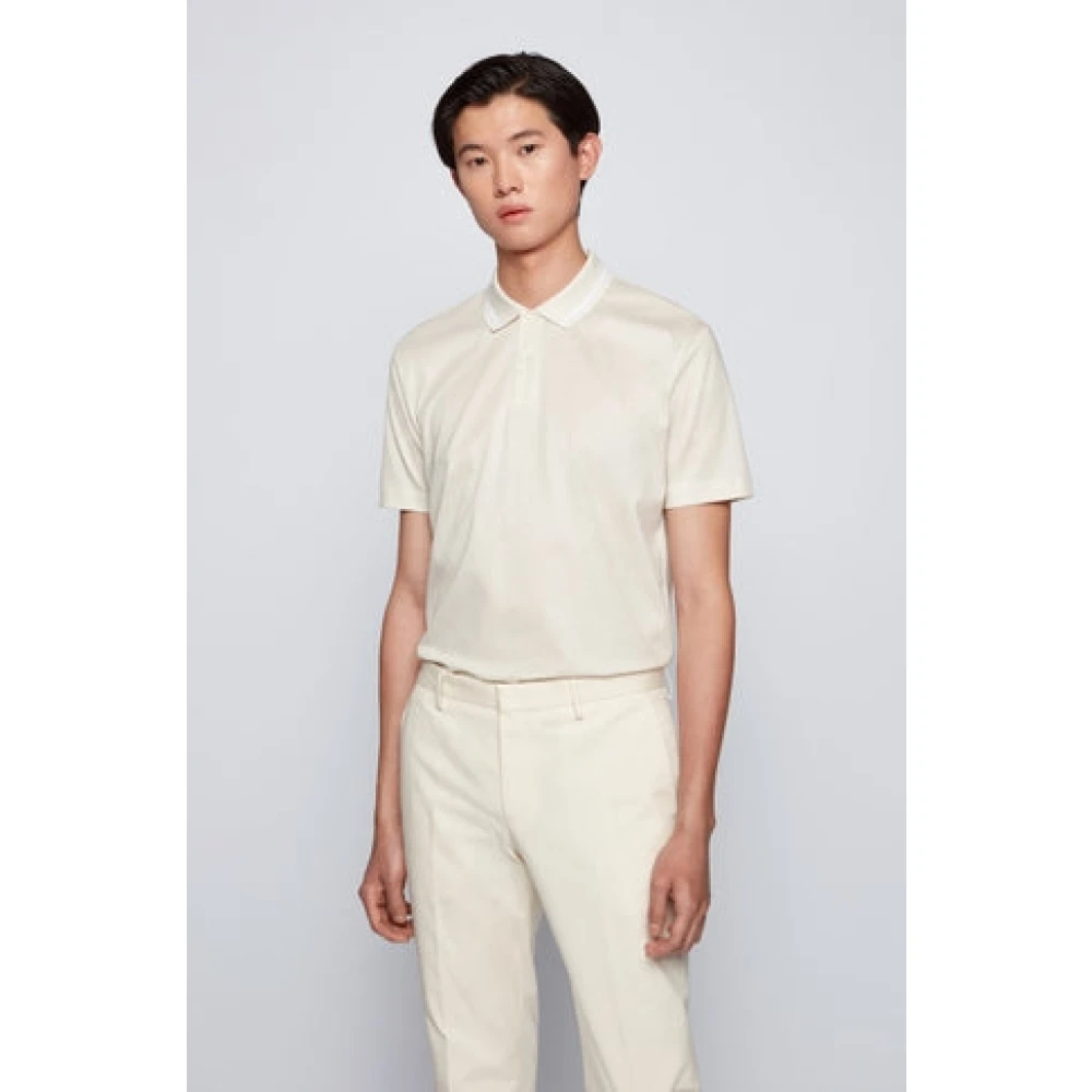 Hugo Boss Zachte Beige Polo Shirt Beige Heren