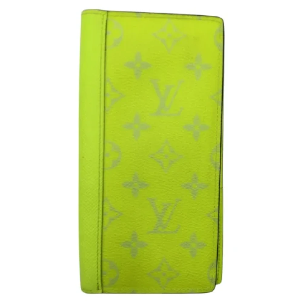 Louis Vuitton Vintage Pre-owned Canvas wallets Yellow Heren