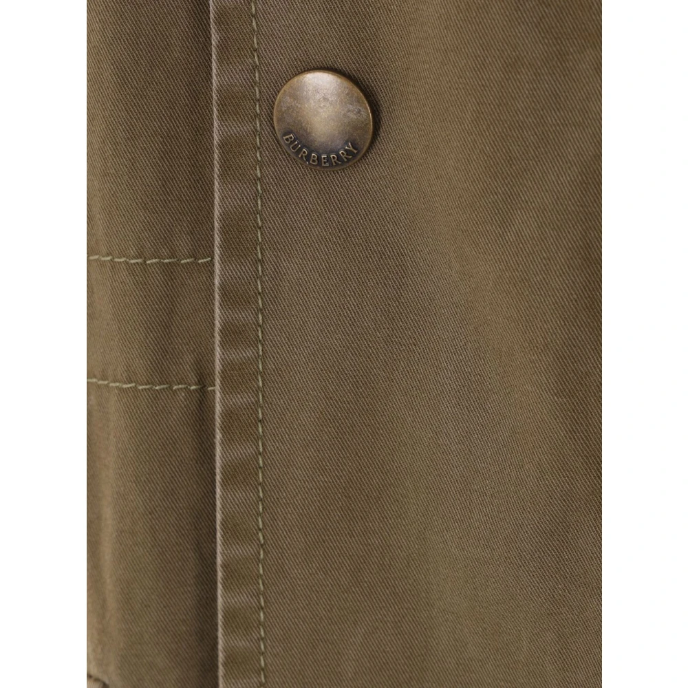 Burberry Militair Groene Katoenen Jas Green Heren