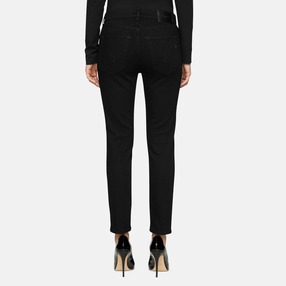 Dondup Slim Fit Jeans Zwart Black Dames