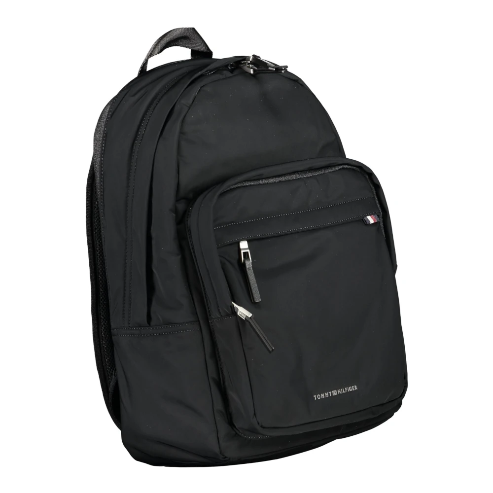 Tommy Hilfiger Zwarte Heren Rugzak met Laptopvak Black Heren