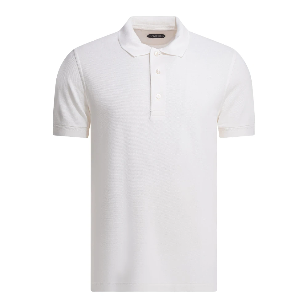 Tom Ford Hombre Blanco - Polo De Piqué De Lyocell - Tops - M - Polo De Piqué De Lyocell