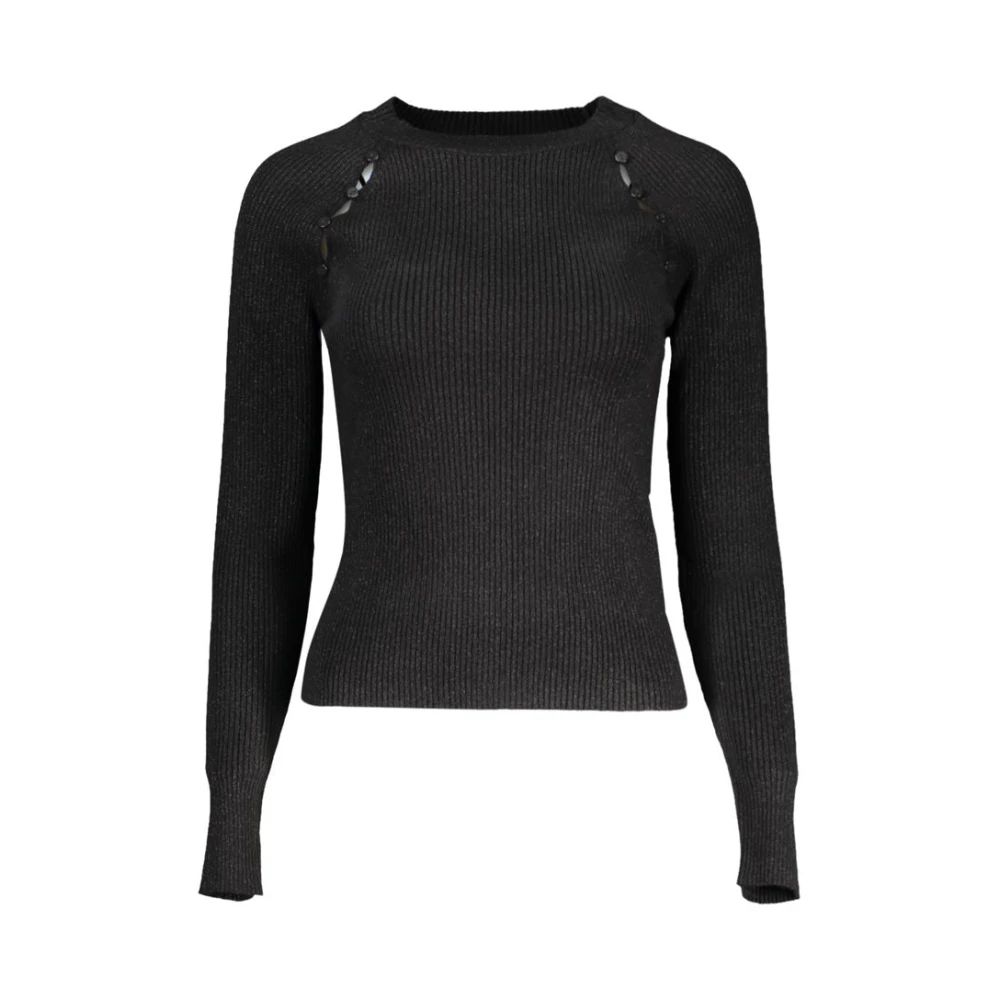Guess Zwarte Polyester Sweater met Logodetails Black Dames