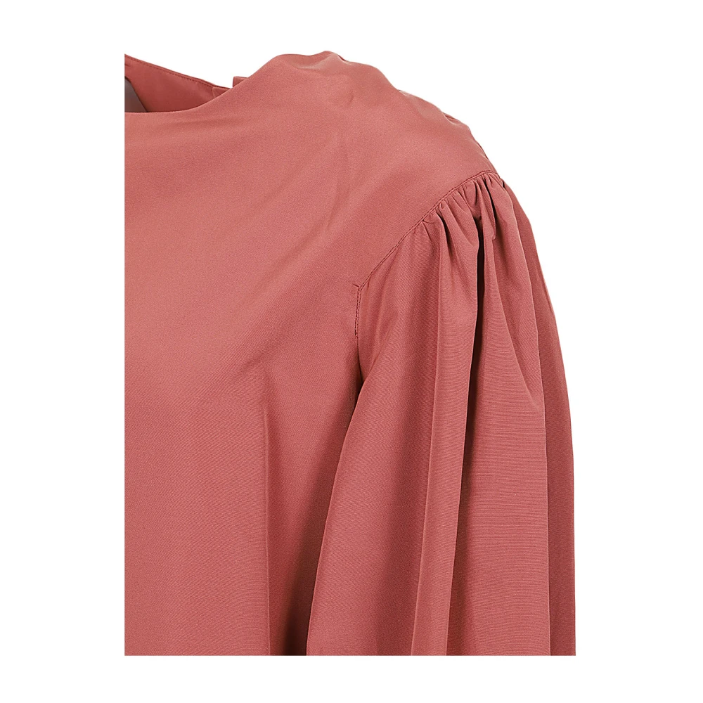 Max Mara Weekend Pofmouw katoenmix overhemd Red Dames