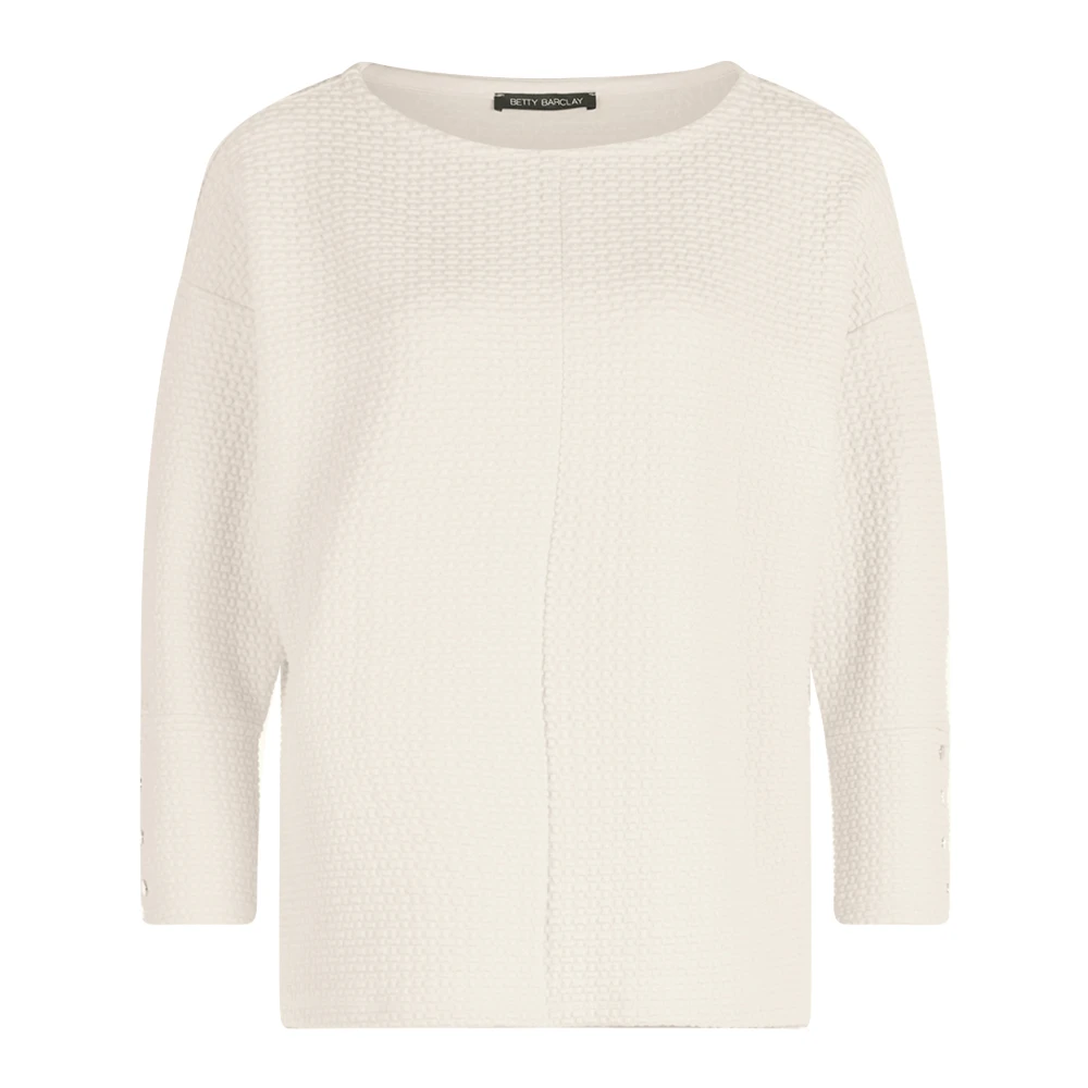 Betty Barclay Casual Oversized Sweatshirt met 3 4 Mouwen Beige Dames