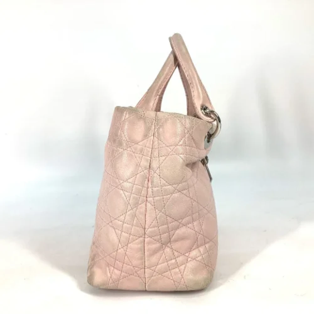 Dior Vintage Pre-owned Leather dior-bags Pink Dames