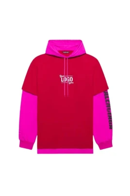 Huvtröja Röd Fucsia Unisex