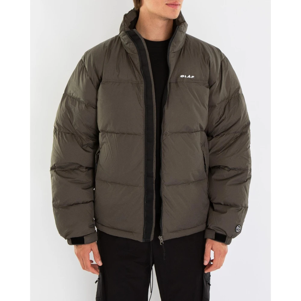 Olaf Hussein Heren Puffer Jas Gray Heren