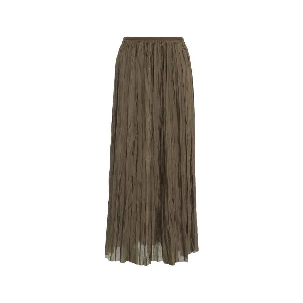 Roberto Collina Elegante Olijf Geplooide Rok Green Dames