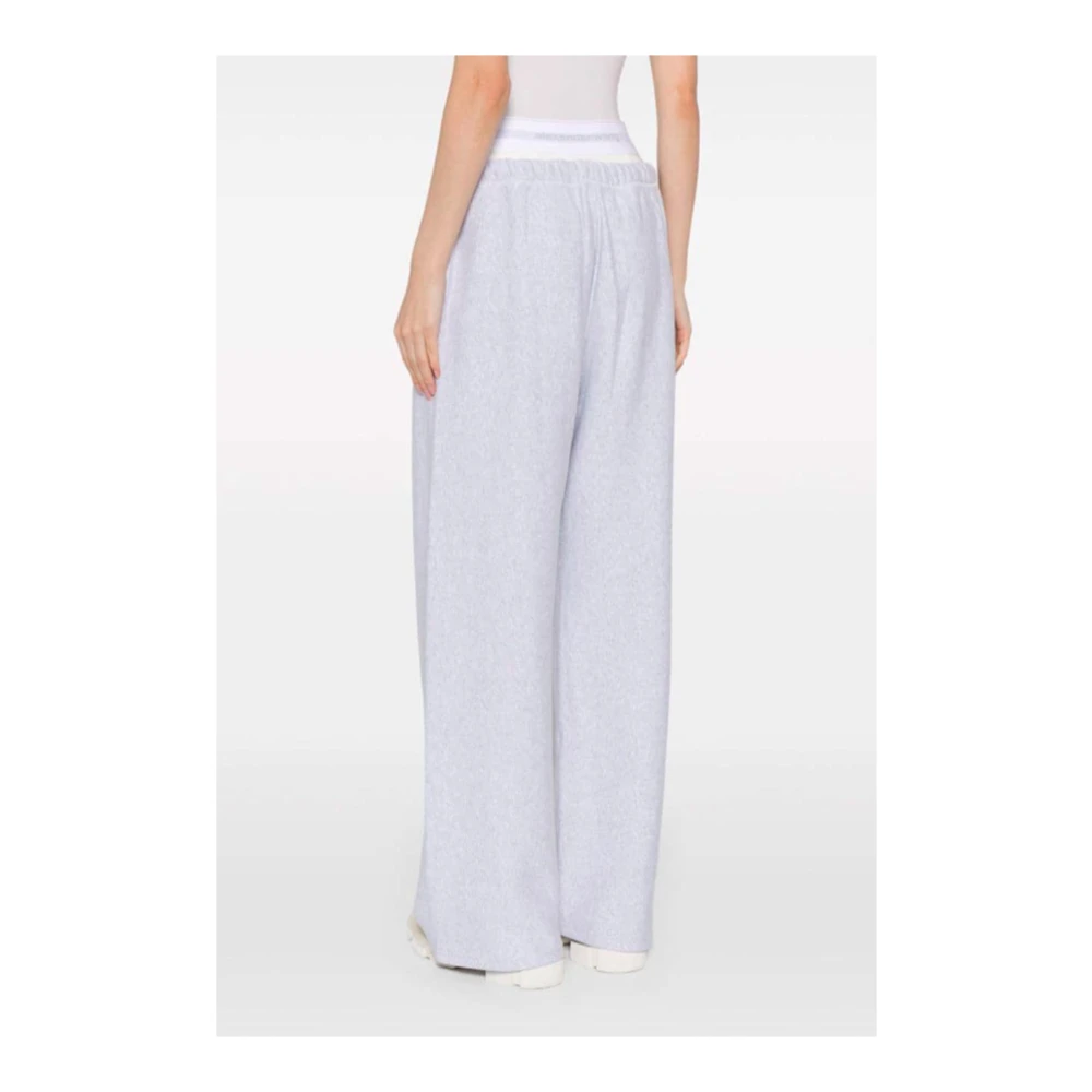 alexander wang Grijze Gelaagde Katoenen Broek Gray Dames