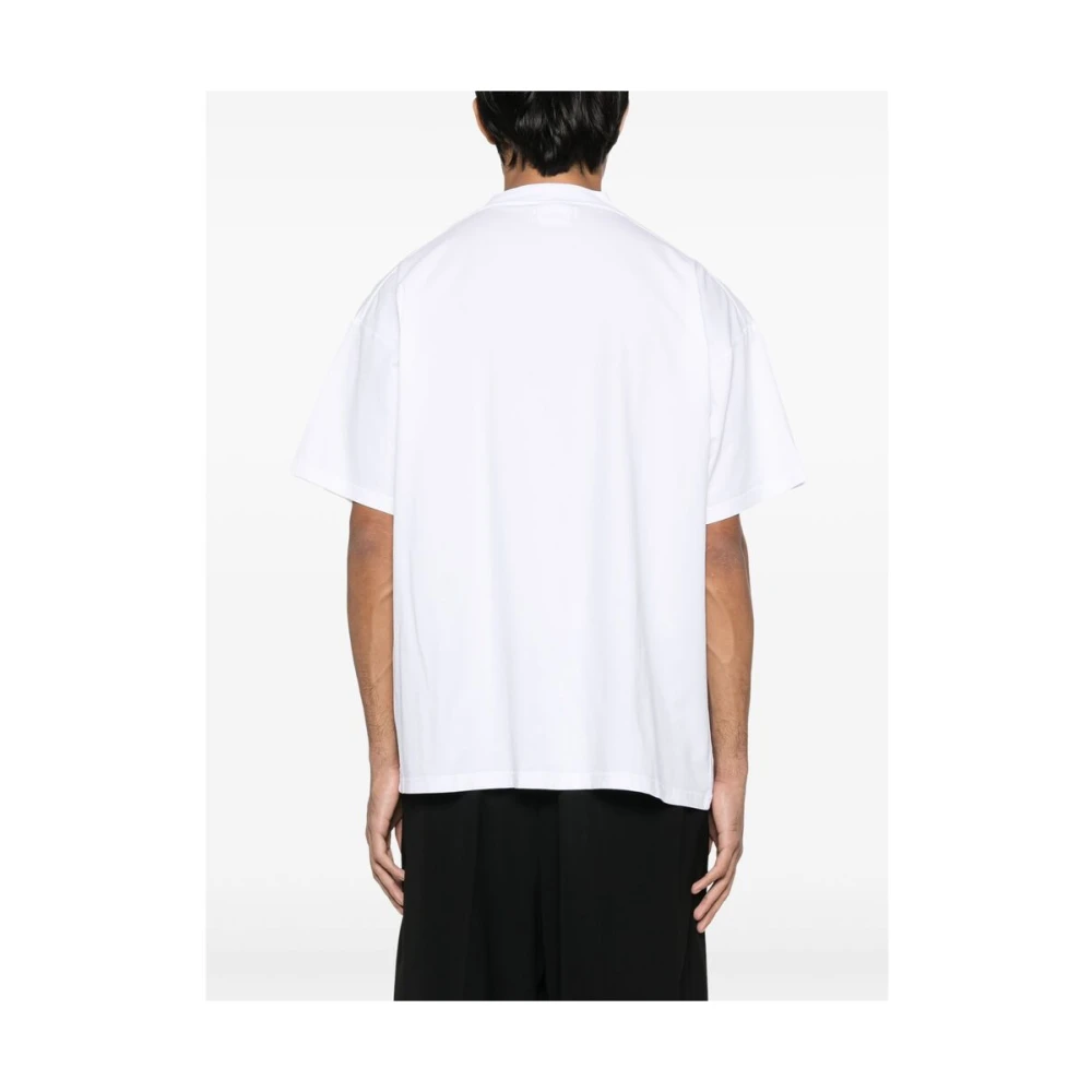 Vetements Wit Logo Print Crew Neck T-shirt White Heren