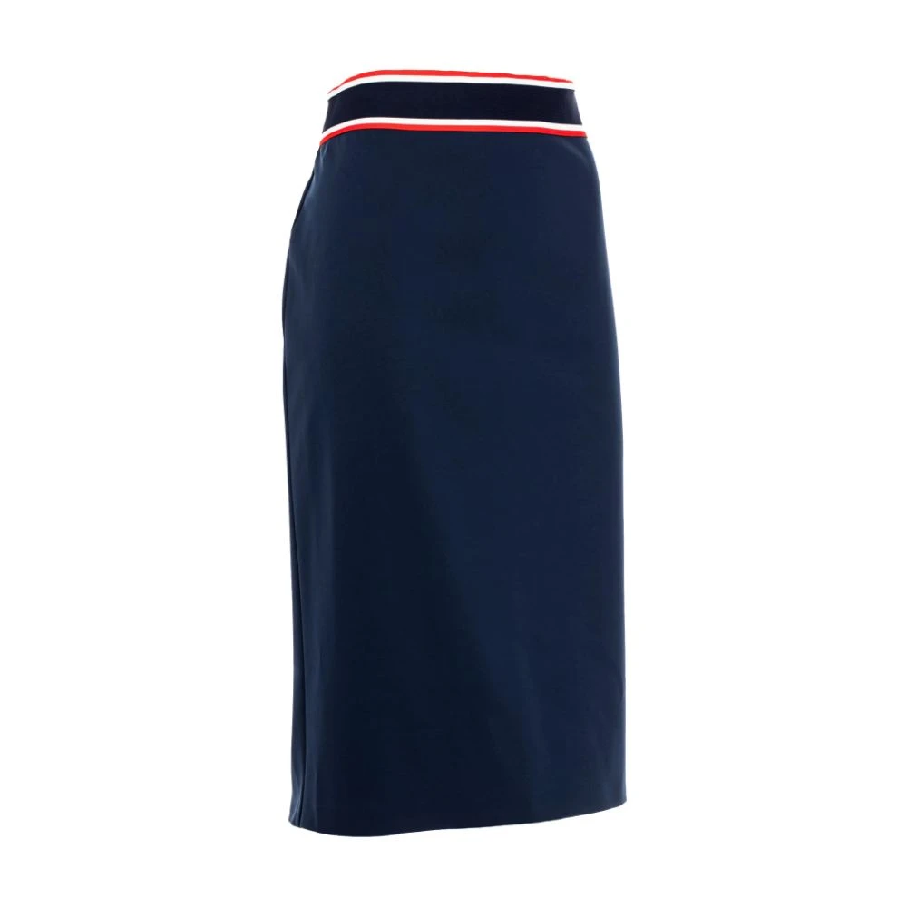 pinko Blauwe Viscose Pencilrok Blue Dames