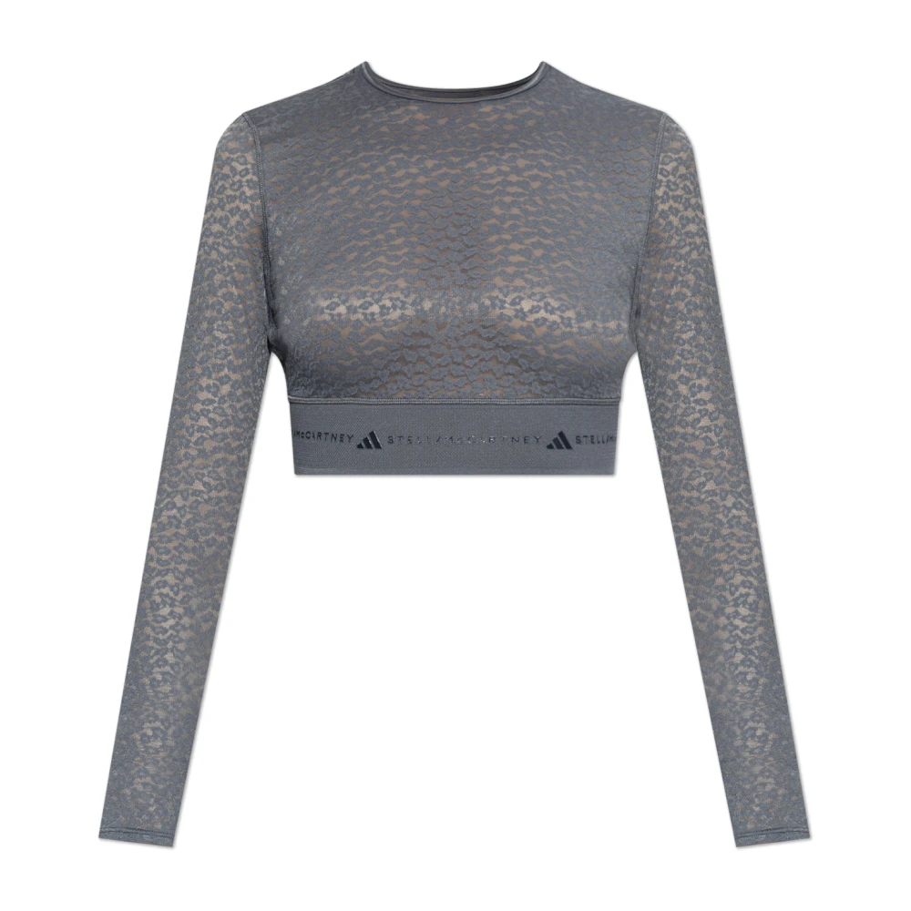 Adidas By Stella Mccartney Long Sleeve Training Top Femme Sport Gris 38 Fr