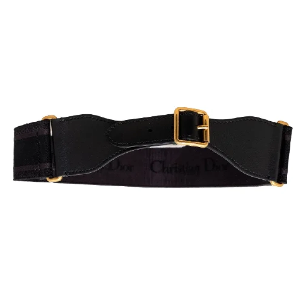 Dior Vintage Pre-owned Canvas belts Black Dames
