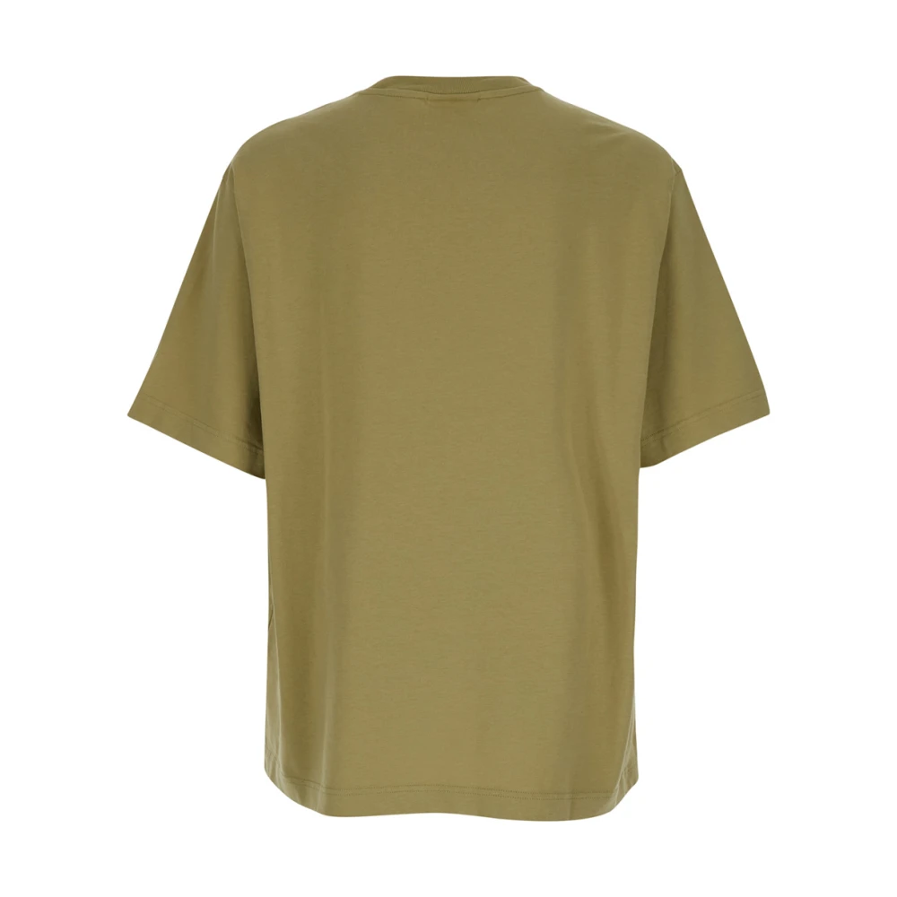 Maison Kitsuné Gedurfde Fox Head Patch Tee Green Heren