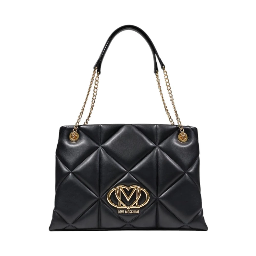 Love Moschino Women's Black Quilted Handbag With Zip Fastening