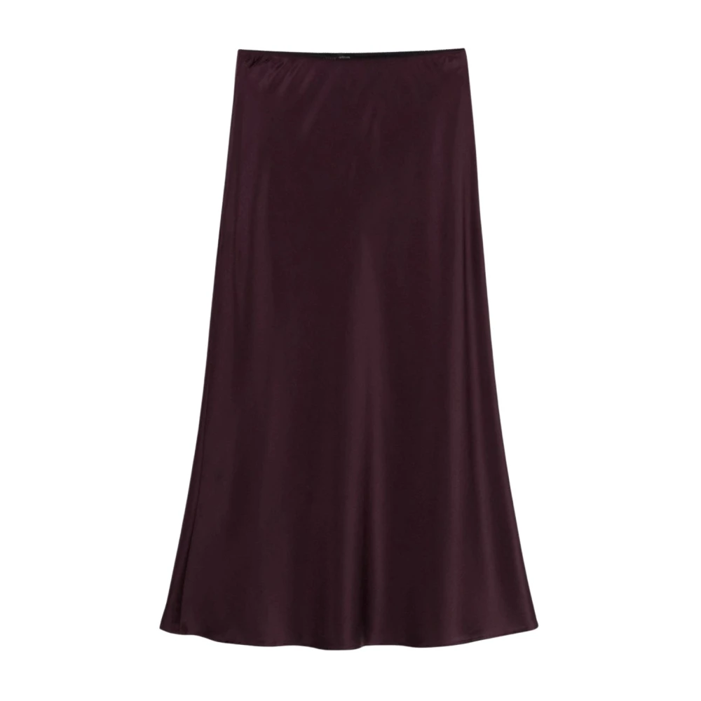 Roberto Collina Amaranto Longuette Raso Rock Rok Brown Dames