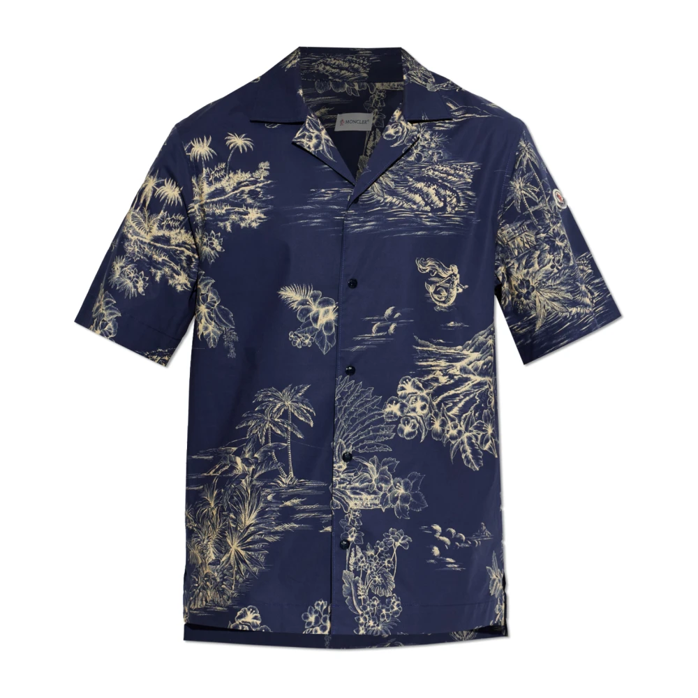 Moncler Uomo Blu Camicia A Maniche Corte
