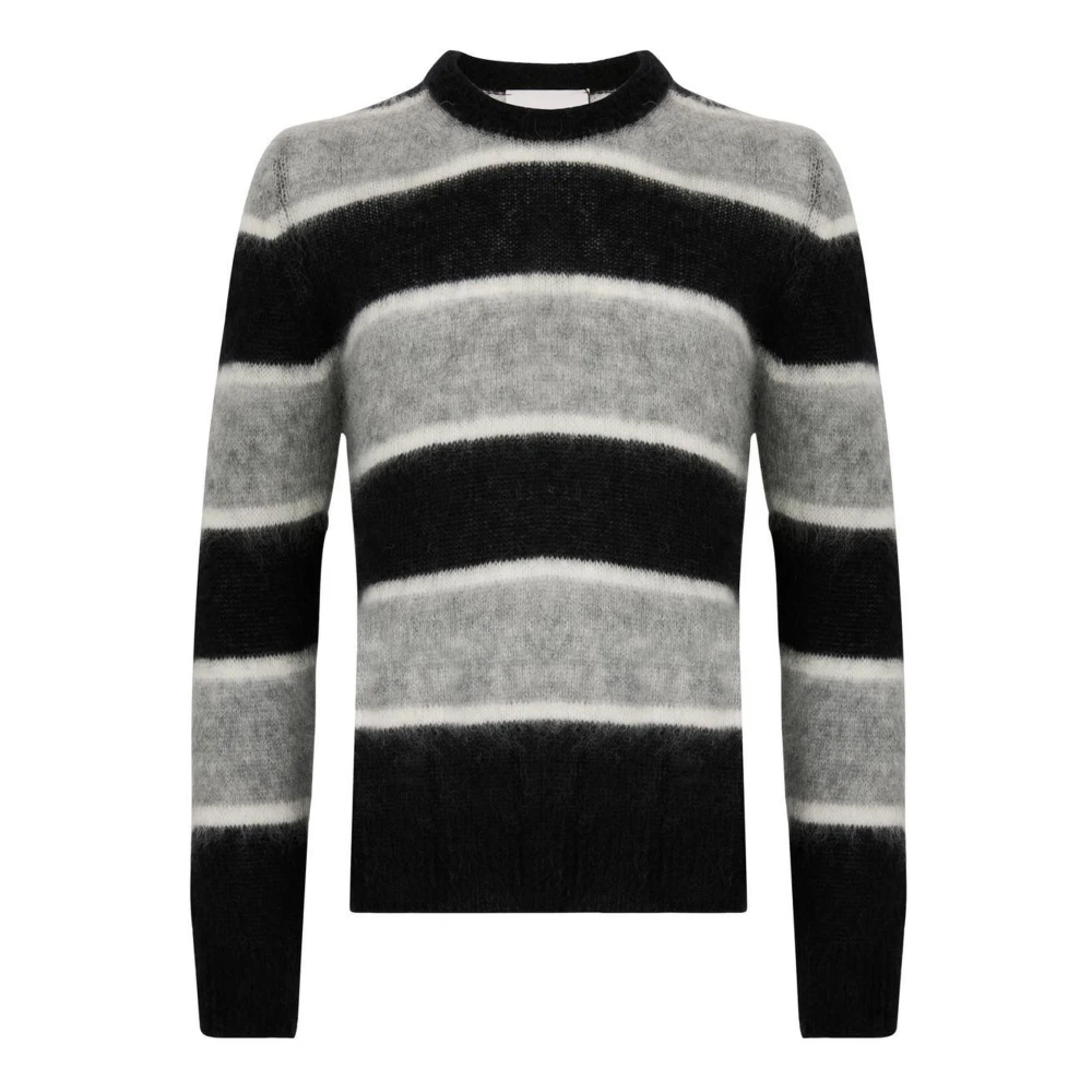 Amaránto Gestreepte wollen trui grijs Gray Heren