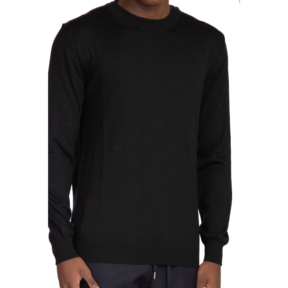 Costumein Gebreide Crewneck Sweater Black Heren