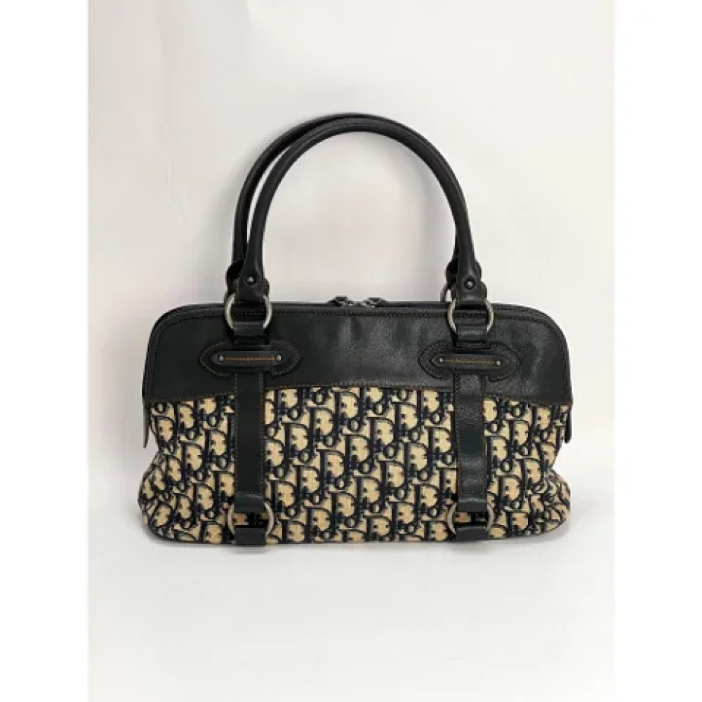 Dior Vintage Pre-owned Canvas handbags Blue Dames