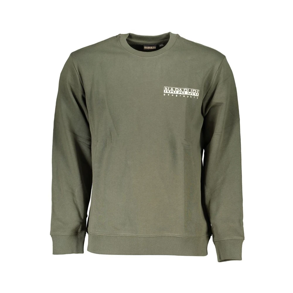 Napapijri Men's Green Sweatshirts, 2XL, Long Sleeve Sweatshirt