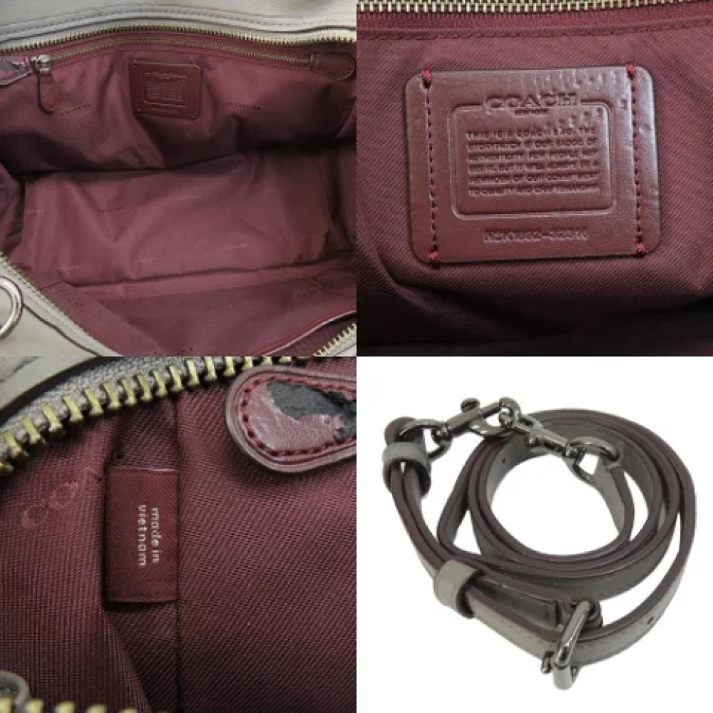 Coach Pre-owned Leather handbags Gray Dames