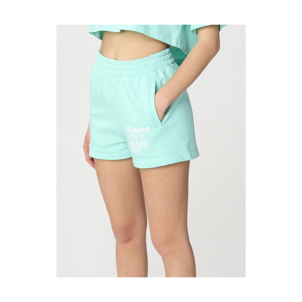 Pharmacy Industry Stijlvolle Shorts 100% Katoen Made in Italy Green Dames