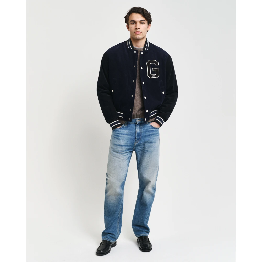 Gant Corduroy Varsity Jack met Ribboord Blue Heren