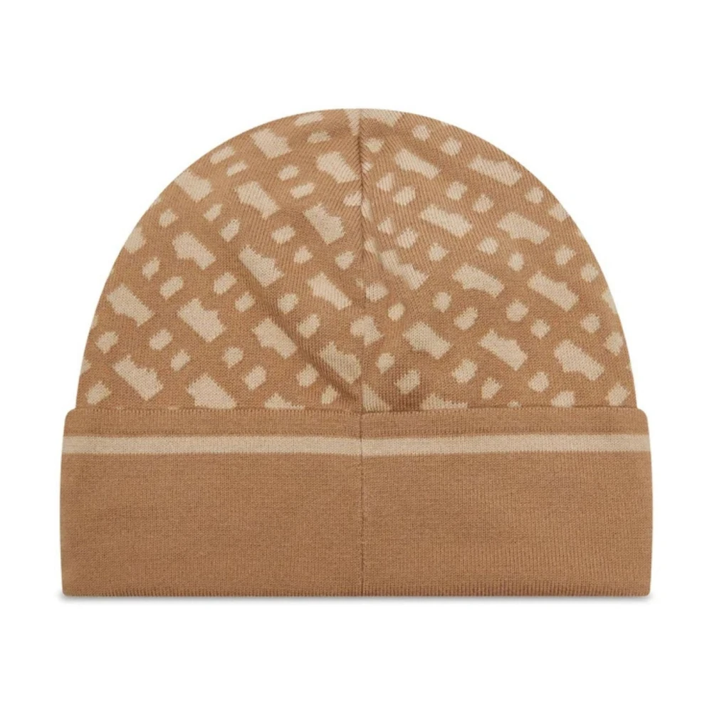 Hugo Boss Dames Gebreide Muts Hoed Brown Dames