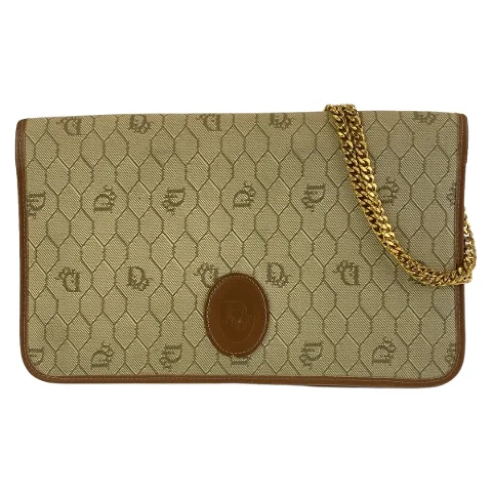 Dior Vintage Pre-owned Canvas dior-bags Beige Dames