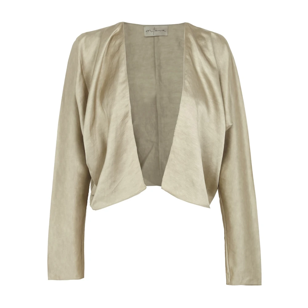 Cortana Vrede korte jas parelmoer Beige Dames