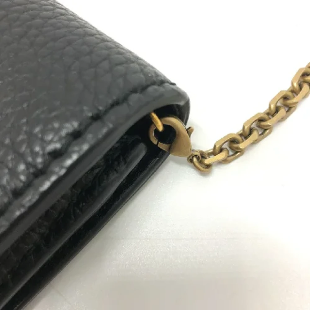 Dior Vintage Pre-owned Leather wallets Black Dames