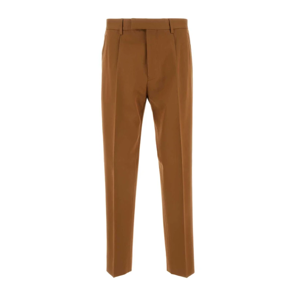 Z Zegna Karamel Katoenmix Broek Brown Heren