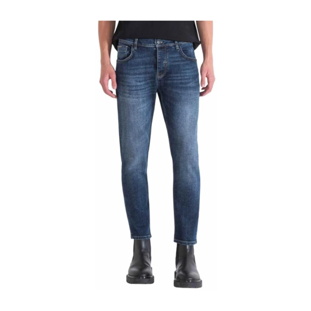 Antony Morato Men's Blue Slim Fit Cotton Trousers Argon - Slim Fit Jeans - W29 - Jeans
