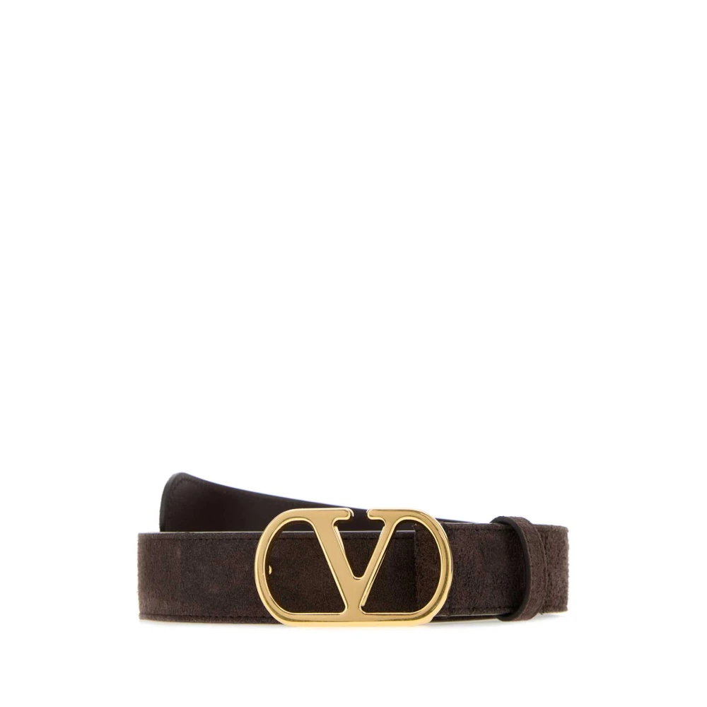 Valentino Garavani Brown Vlogo Signature Belt 30 Mm - Male - Belts - 90 Cm - Accessories