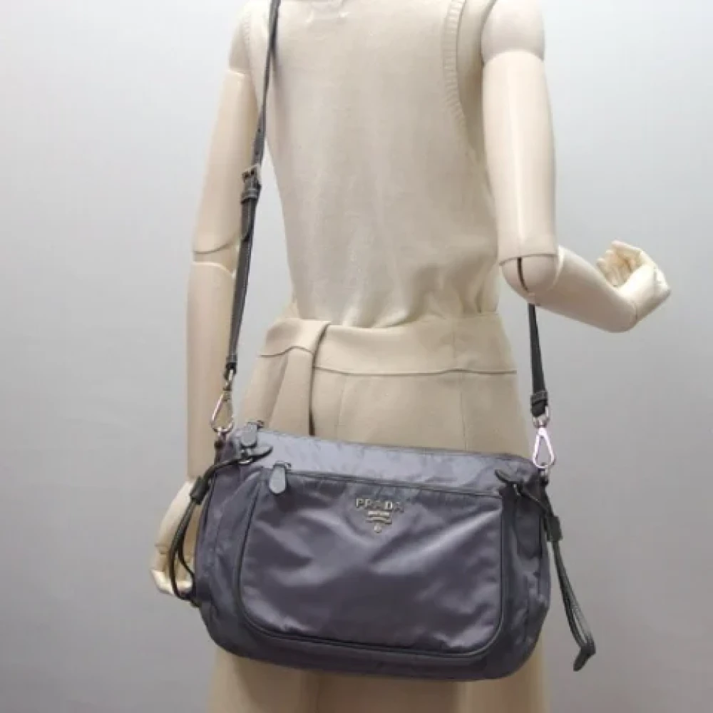 Prada Vintage Pre-owned Fabric shoppers Gray Dames
