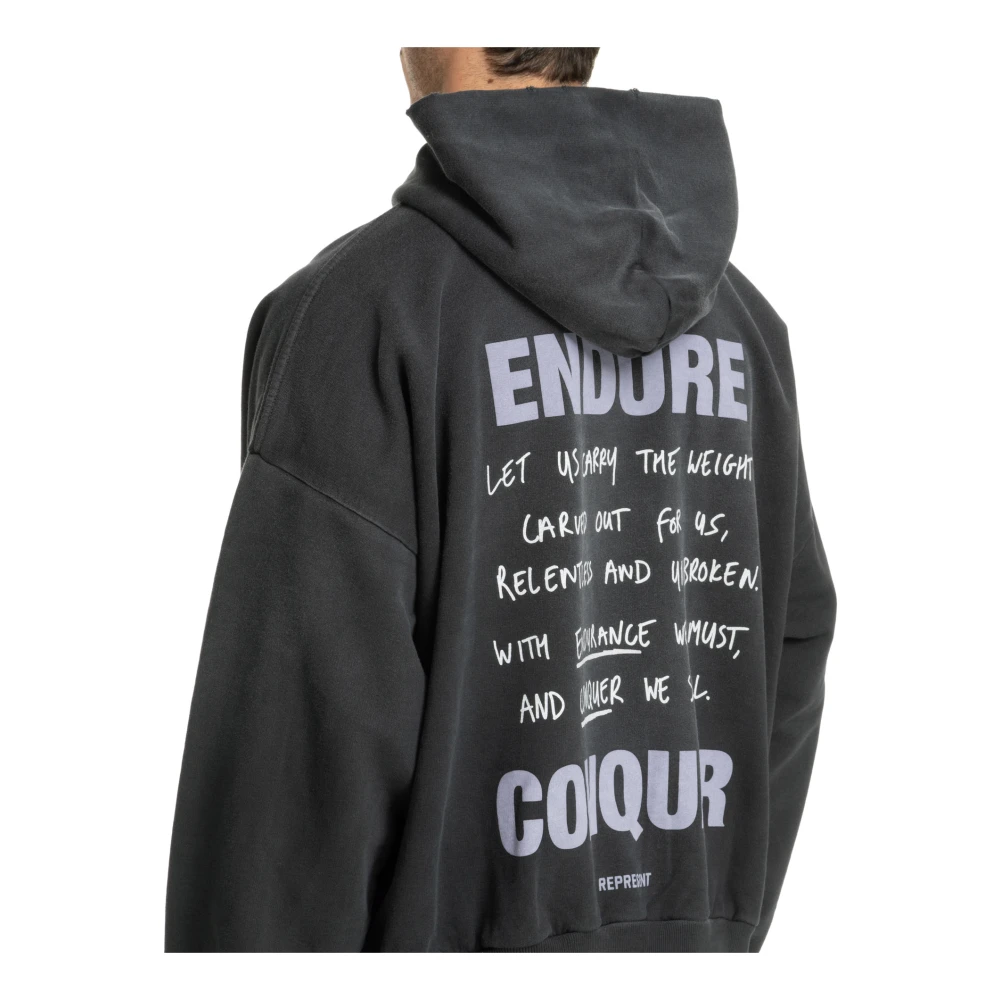 Represent Gestreepte Logo Hoodie Black Heren