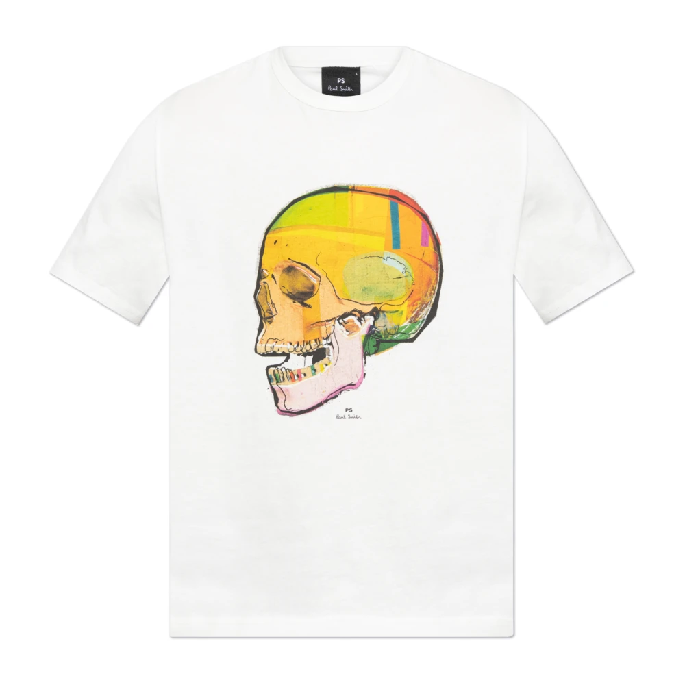 PS By Paul Smith Tryckt T-shirt White, Herr