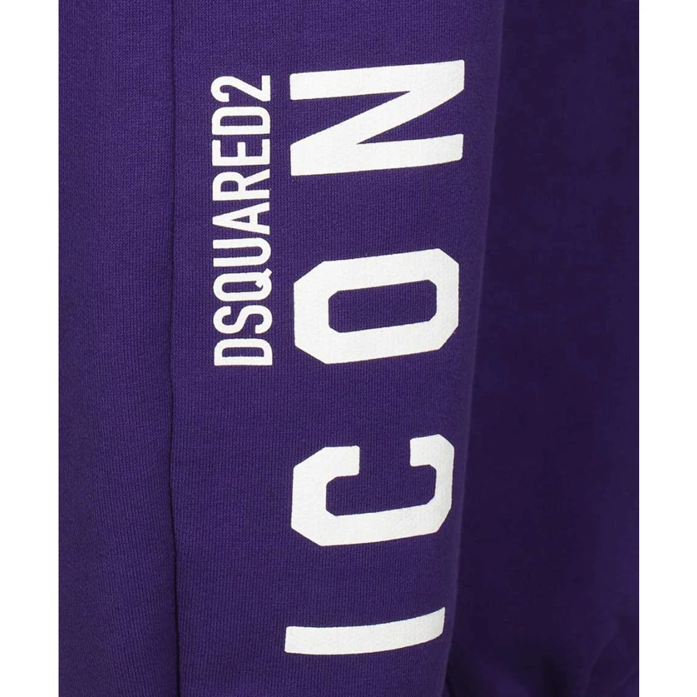 Dsquared2 Sweatpants met bedrukt logo Purple Dames
