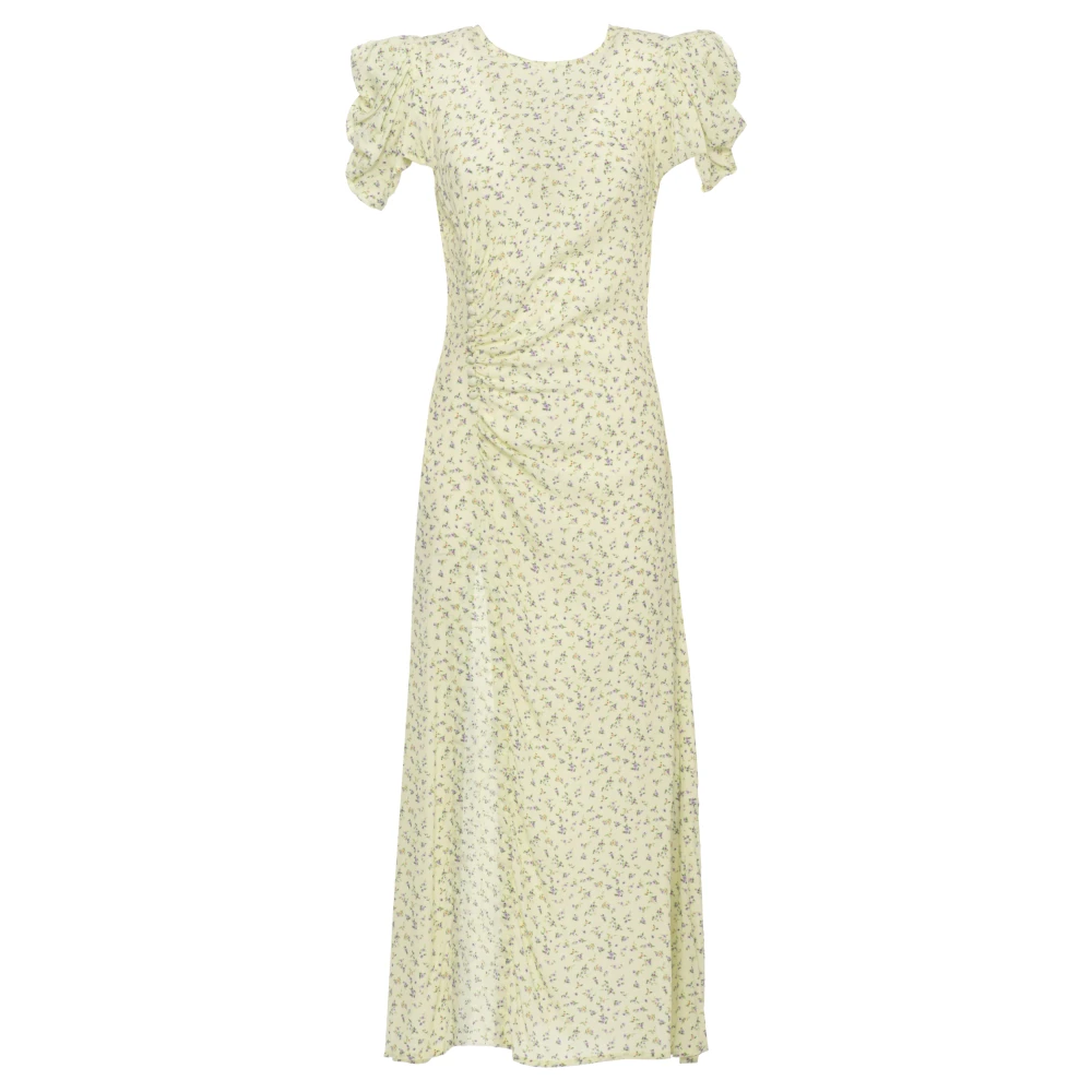 Mar De Margaritas Women's Yellow Midi Dresses, S, Kristel Midi Dress