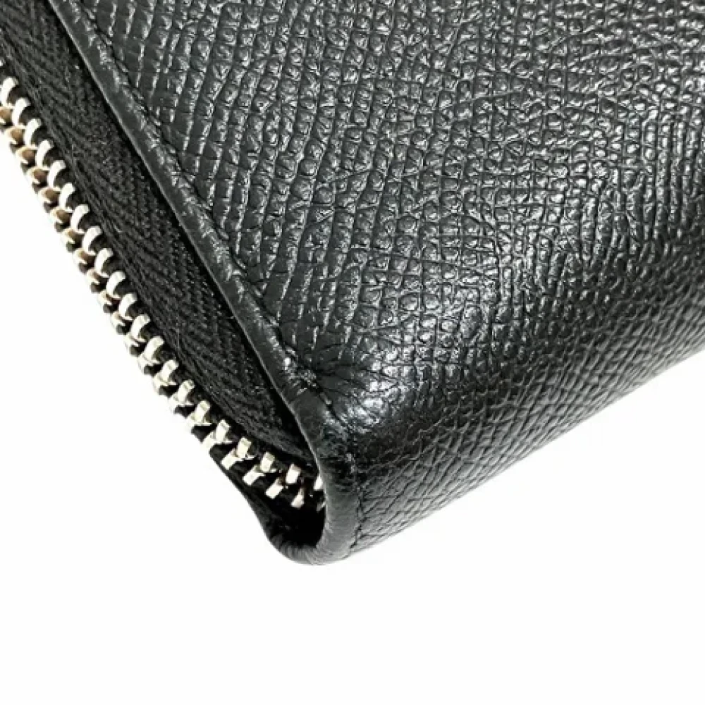 Bvlgari Vintage Pre-owned Leather wallets Black Heren