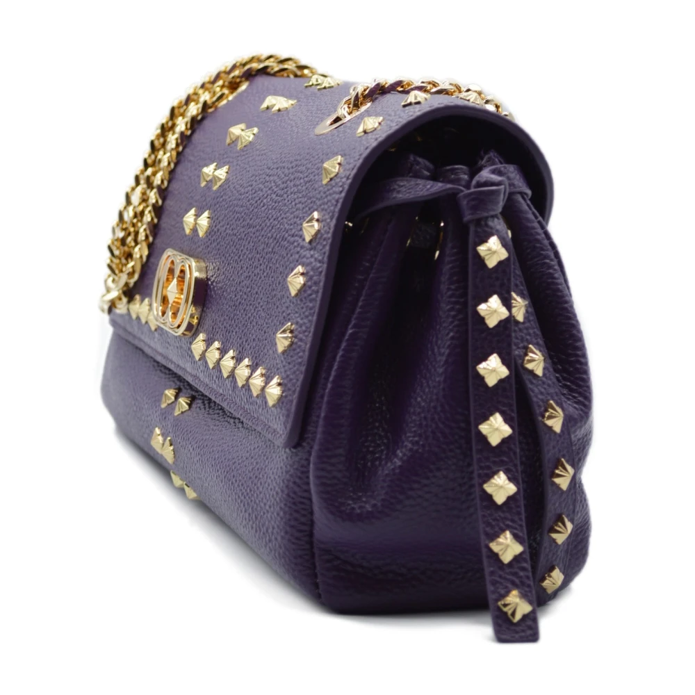 La Carrie Grote Schoudertas met Iconisch Logo Purple Dames