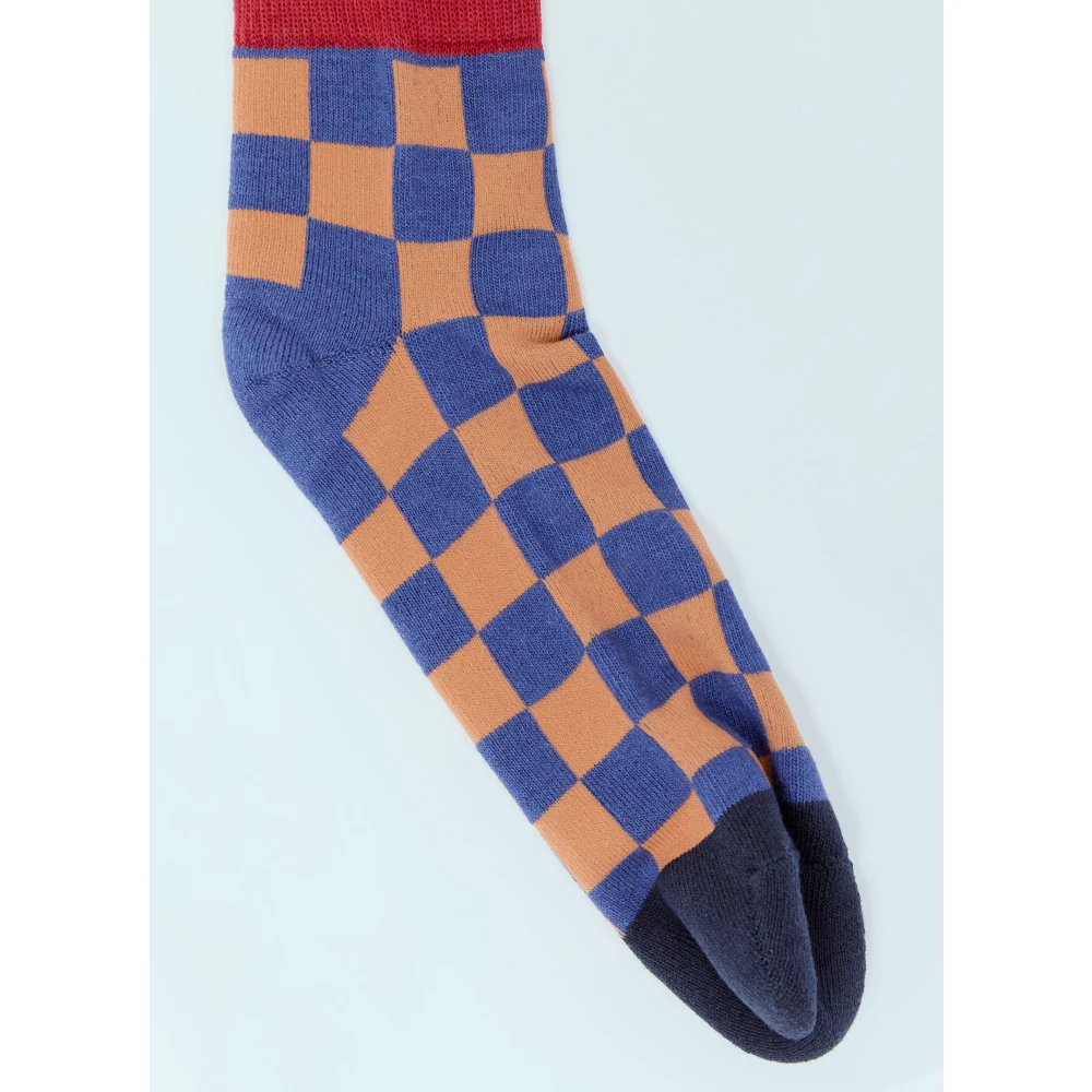 Brain Dead Checker Enkel Sokken Paneel Constructie Multicolor Dames