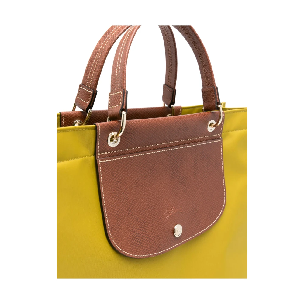 Longchamp Avocado Groene Leren Handtas met Ingedrukt Logo Green Dames