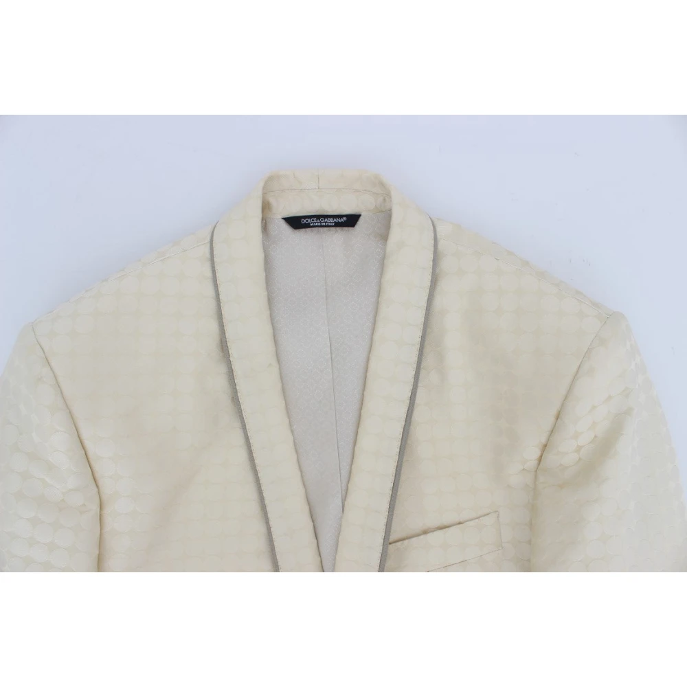 Dolce & Gabbana Beige Polka Dot Blazer Beige Heren