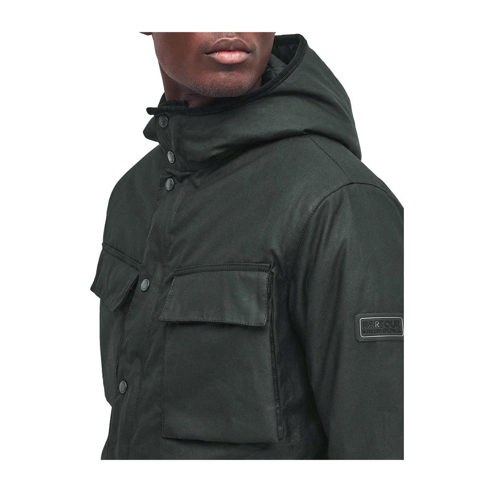 Barbour Klassiek Waxjas Groen met Capuchon en Rits Green Heren