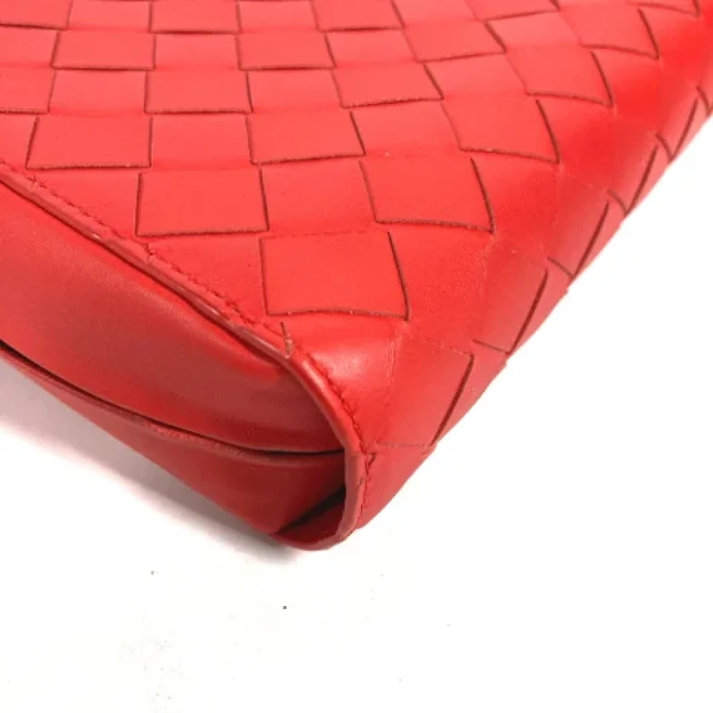 Bottega Veneta Vintage Pre-owned Leather clutches Red Dames